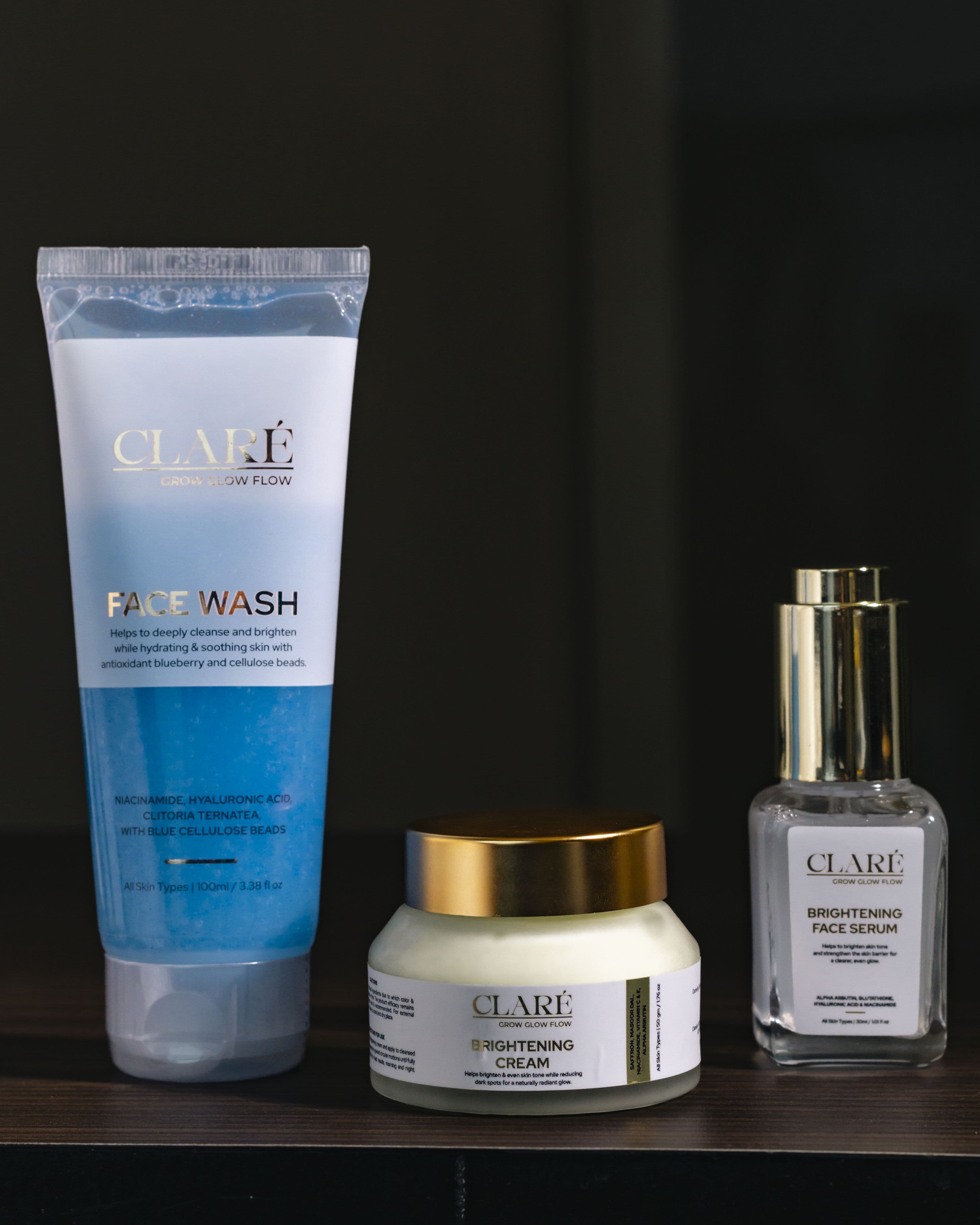Face Wash + Brightening Cream + Serum Combo