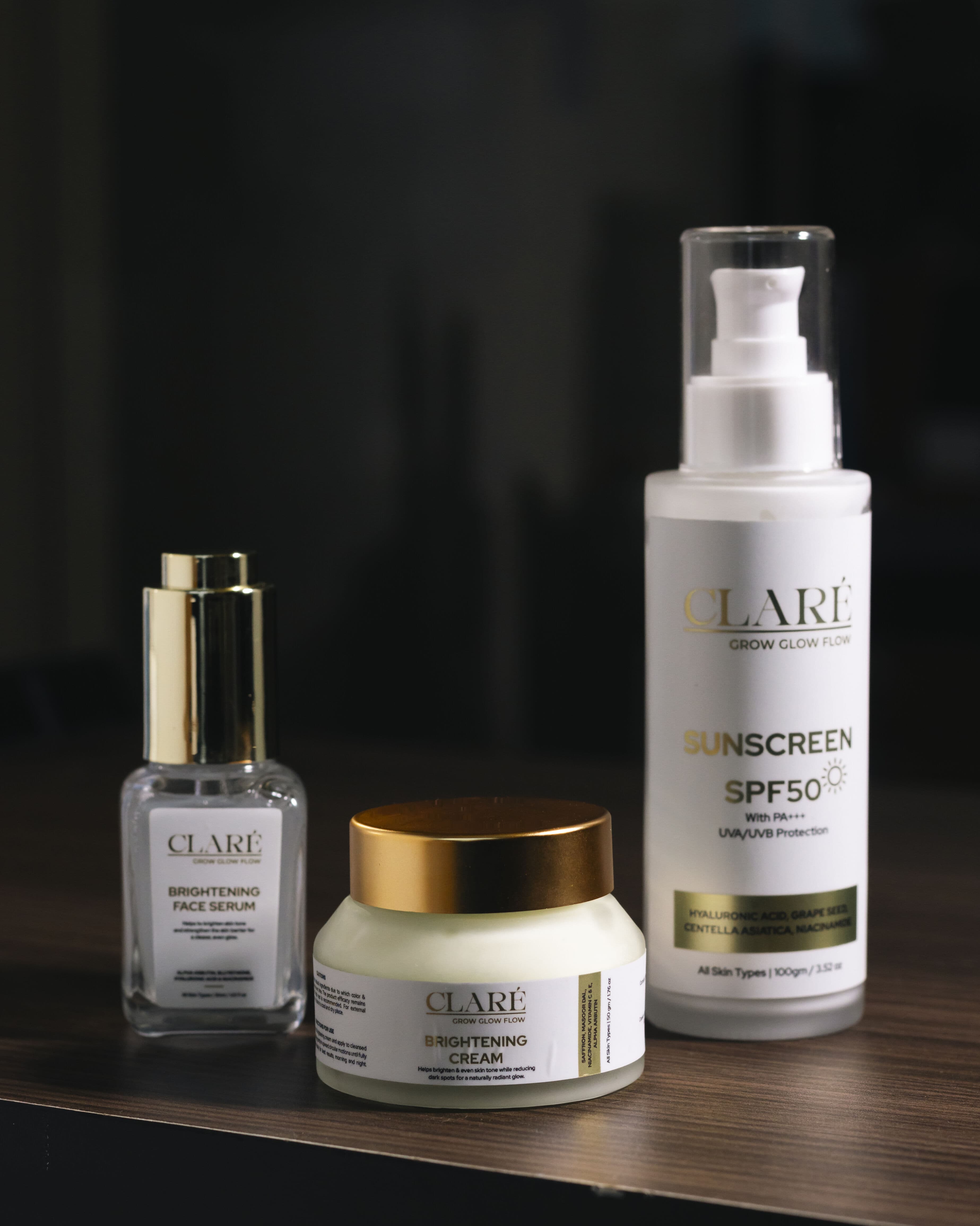 Brightening Cream + Serum + Sunscreen