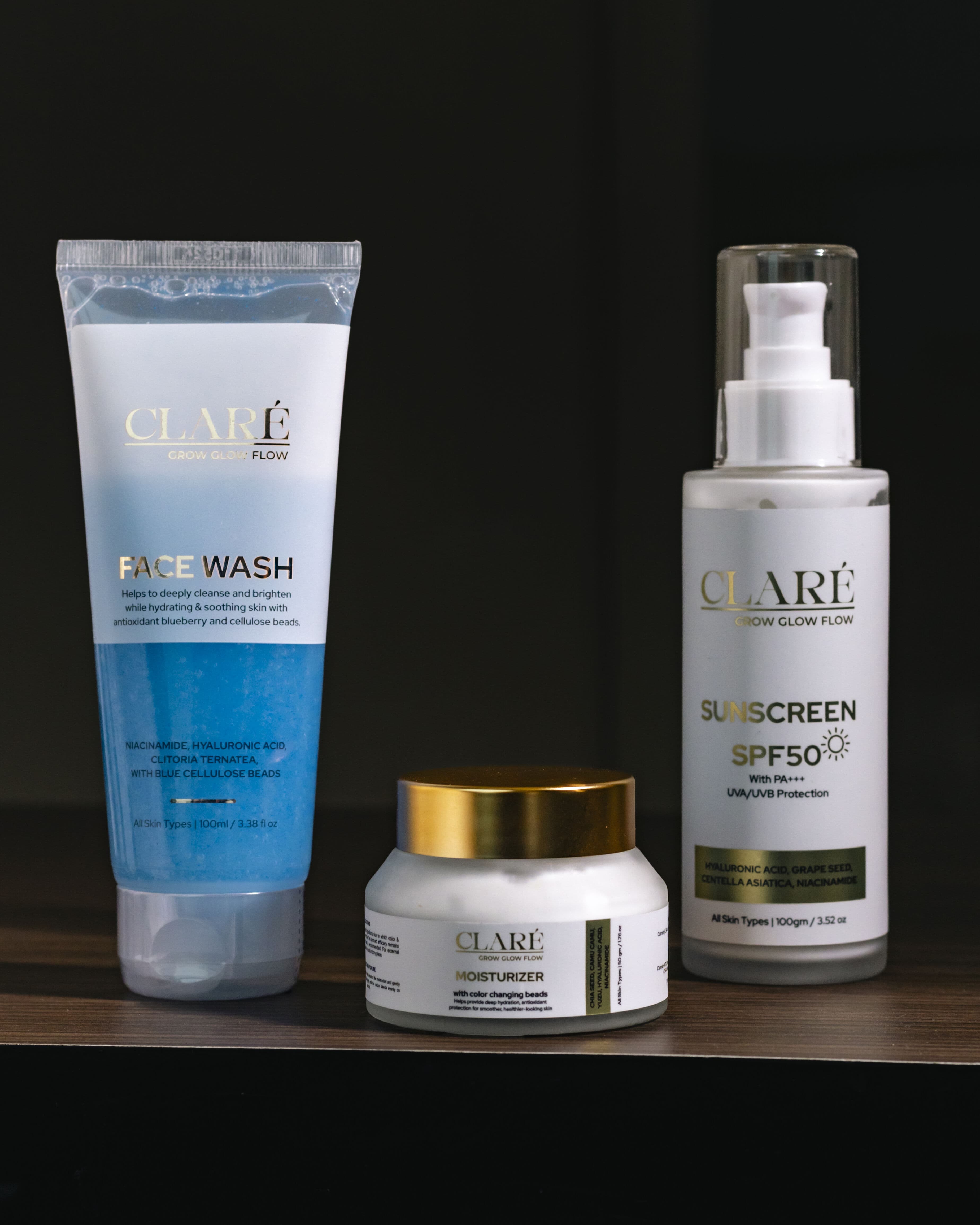Face Wash + Moisturizer + Sunscreen